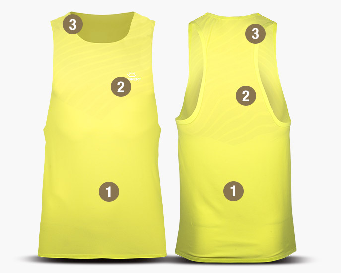 T-shirts AERIAL sleeveless yellow